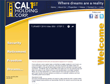 Tablet Screenshot of cal1stholdingcorp.com